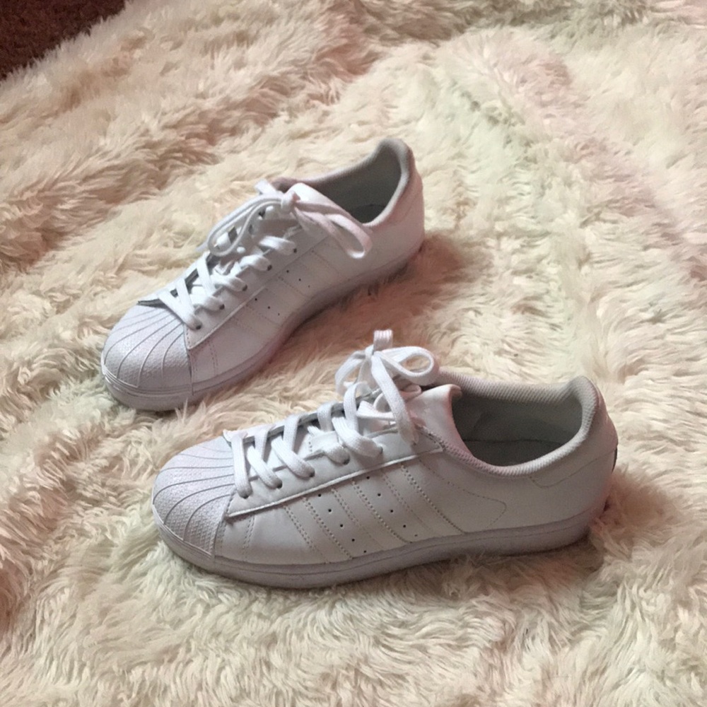 white adidas sneakers